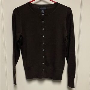 Banana Republic Chocolate Brown Merino Cardigan